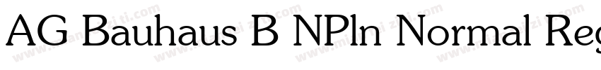 AG Bauhaus B NPln Normal Regular字体转换
